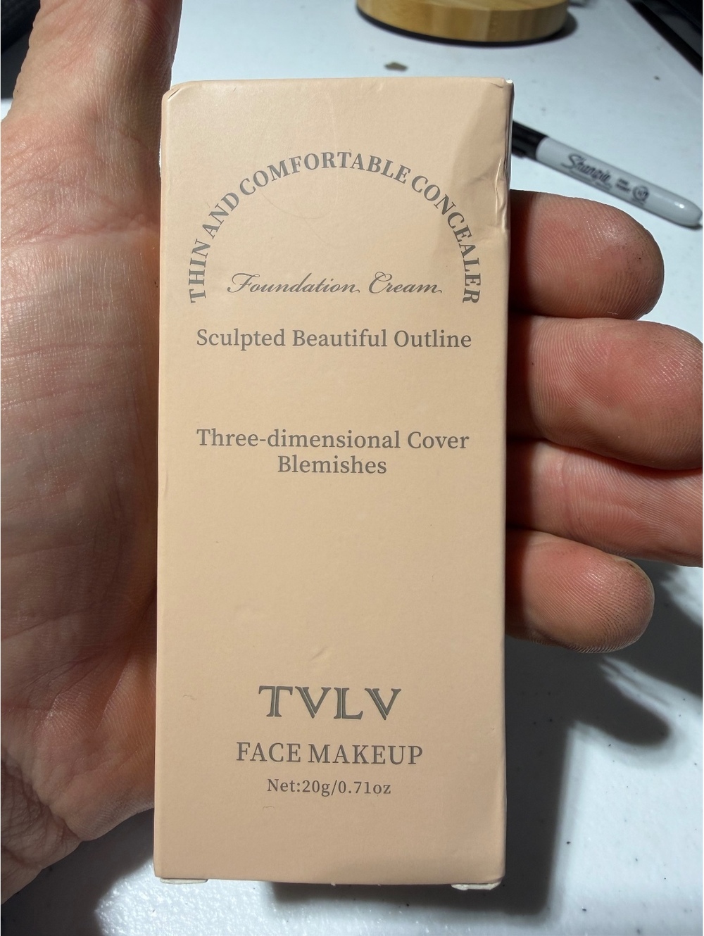 TVLV Face Makeup Foundation Cream Shade 03 Warm Beige